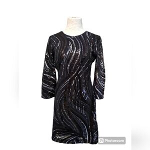 Express Women Black  Sequin Cocktail Dress Size 6